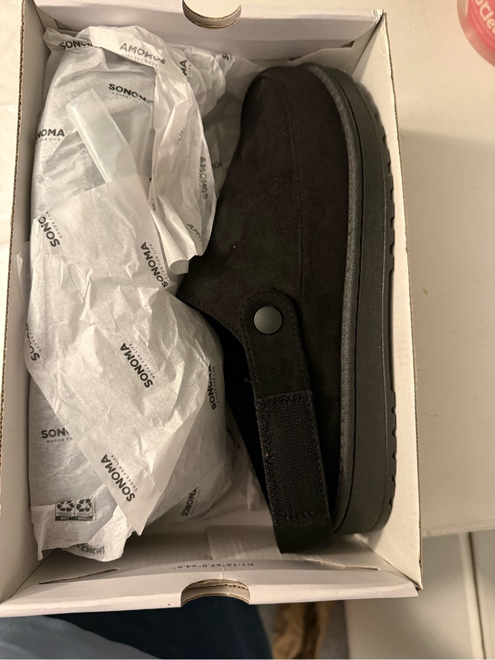 Sonoma Black Suede Backless Mule Clog